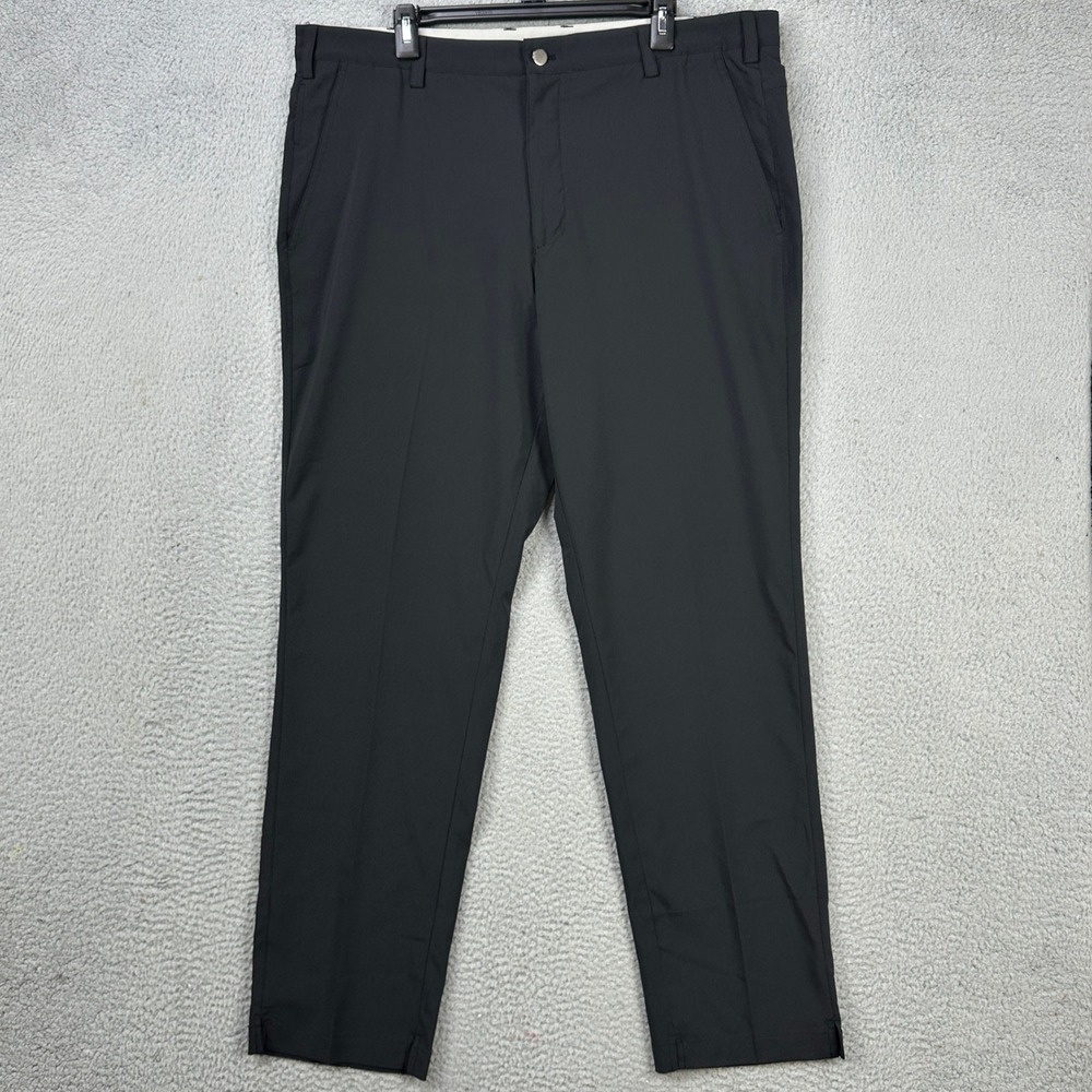 Etonic Mens Golf Chino Pants 40X32 Black Performance Stretch Flat Front Straight